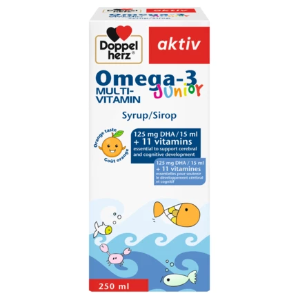 Doppelherz aktiv Omega-3 Junior front view